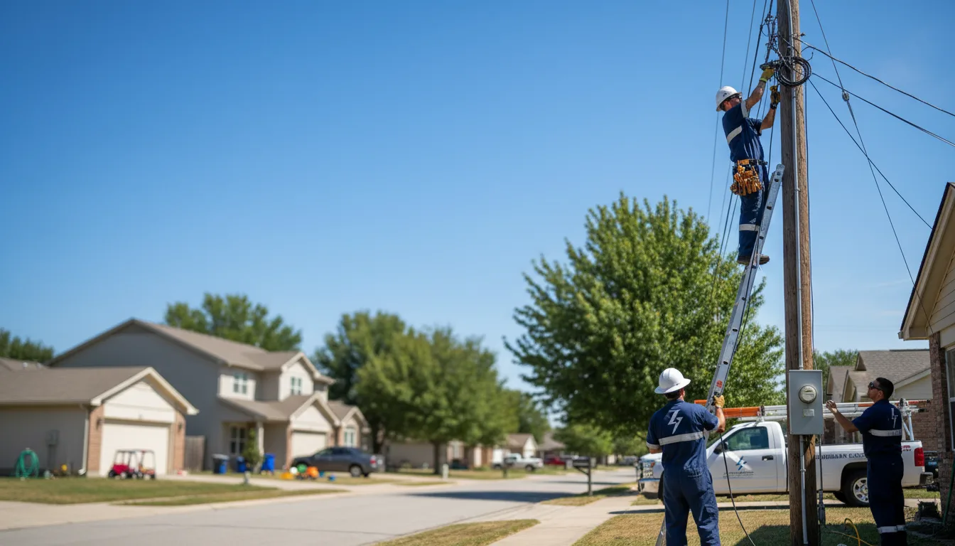 Residential electrician providing installation services in Troy, MO
